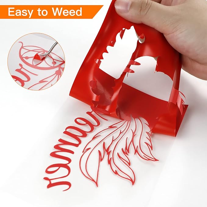 HTVRONT Heat Transfer Vinyl Red HTV Vinyl Rolls