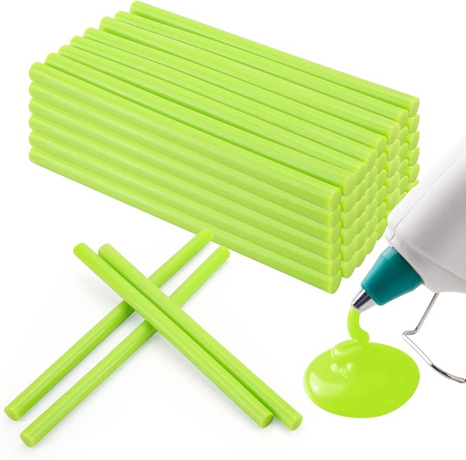 MATUFF Light Green hot Glue Sticks Full Size 0.43” Dia x 8” Long, All-Purpose