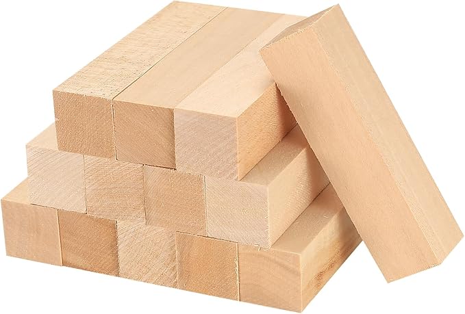 13 Pcs Unfinished Wooden Blocks