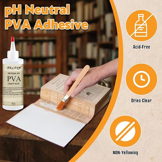 PVA Glue Book Binding, PH Neutral PVA Adhesive, Professional-Grade Strength