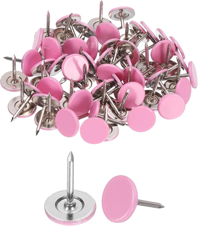 uxcell 150Pcs Upholstery Tacks, 11mmx15mm Flat Head Thumb Tack Decorative