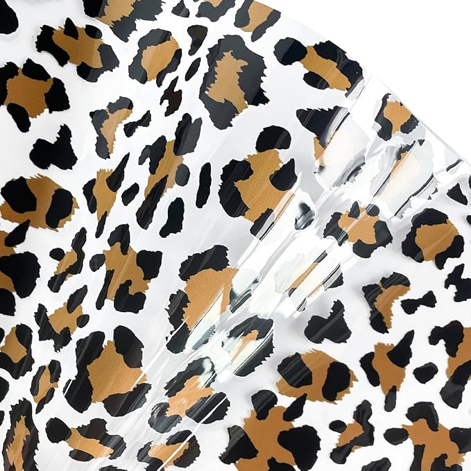 ONEART | Printed TPU Jelly Faux Leather 12 x 53 inches Transparent Clear Jelly