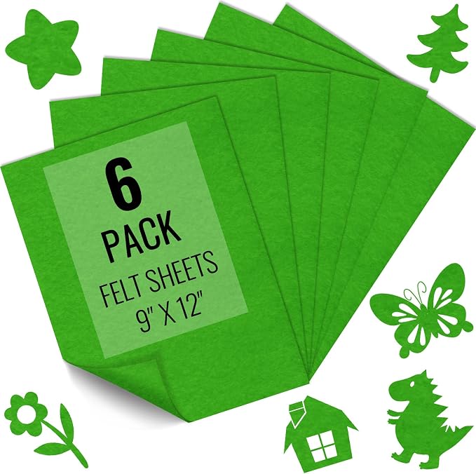 IONTACH 9" X 12" Soft Felt Sheets 1.6mm Thick | Felt Fabric