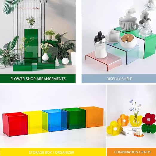 Colored Acrylic Sheets 8x12 – 10 Colors 10 Pcs, 1/8" Transparent Cast Acrylic
