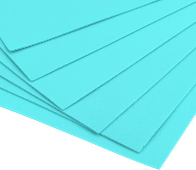 uxcell Blue Green EVA Foam Sheets, 11.8x7.9 in 2mm Thick Handicraft Foam Paper