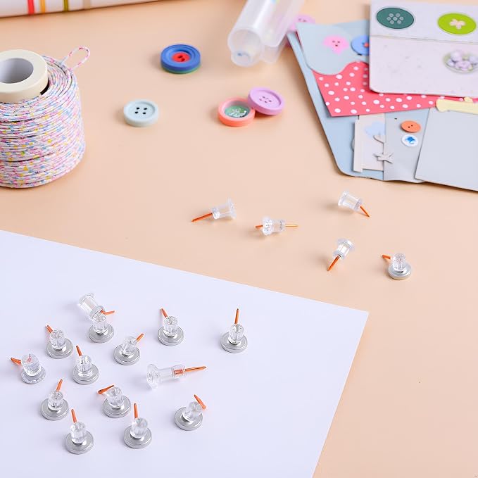 50Pieces Metal Push Pins Map Pins Thumb Tacks Pushpins