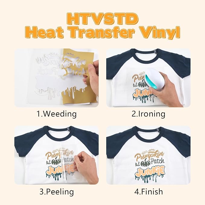 HTVSTD Dark Brown Boho HTV Heat Transfer Vinyl 8pcs 12×10in Iron on Vinyl |