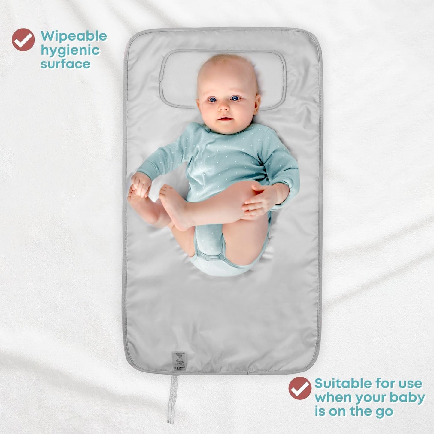 Hamur Home Portable Changing Pad – Waterproof, Washable & Easy Wipe Clean, Foldable Travel Baby Changing Mat for Diaper Bag, Compact & Lightweight, Must-Have for Newborns (Space Pattern)
