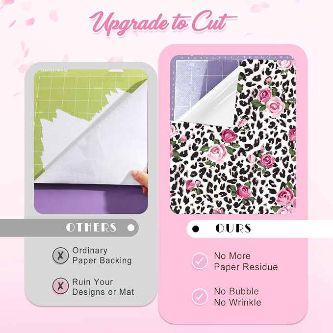 Tintnut Valentine's Day Permanent Vinyl 12x10in Rose 10Pcs Adhesive Vinyl |