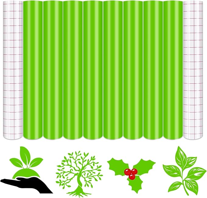 Tintnut Lawn Green Permanent Vinyl Self Adhesive Vinyl 8 Sheets 12''x10'' |