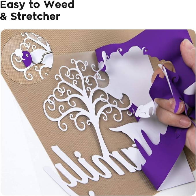 Dysania Purple Heat Transfer Vinyl, 10 Pack 12 x 12in Purple HTV Vinyl | Iron
