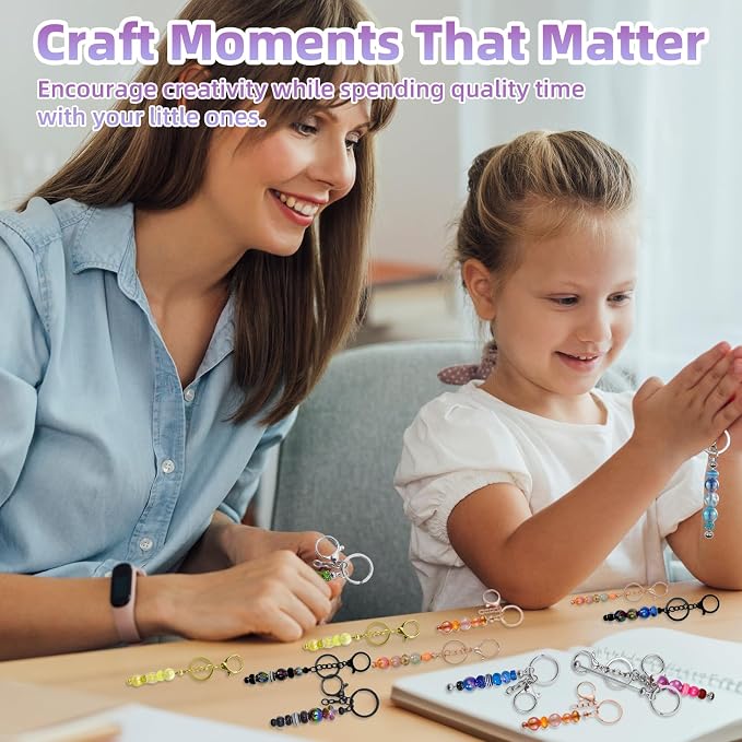 28 Pcs Beadable Keychain Bars