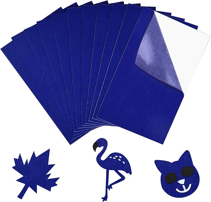 NACHLYNN 11Pcs Self Adhesive Felt Fabric Sheets 7"x11.5" /18x29cm Sticky Back