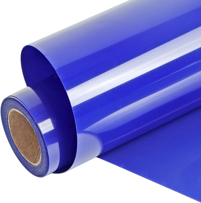 FUNKAKA Blue HTV Heat Transfer Vinyl Rolls, Adhesive HTV Vinyl