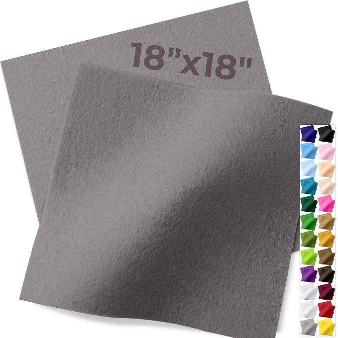 IONTACH 18" X 18" Soft Felt Sheets 1.6mm Thick | Acrylic Felt Fabric Sheets