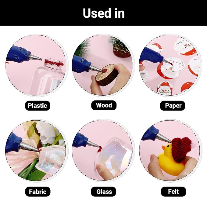 72 Pack Red Hot Glue Sticks Bulk, 0.27x4 Mini Wax Sticks