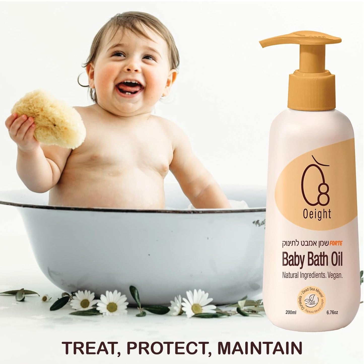 Baby Bath Oil Forte 100% Natural Active Ingredients Dead Sea Mineral