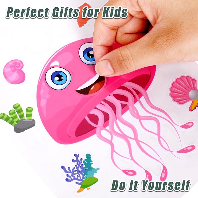 48 Sheets Create Funny Mixed Animals Stickers, Make a Face Stickers