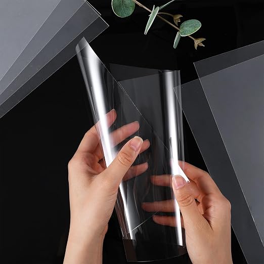 10PCS Clear Plastic Sheets Clear PVC Flexible Plastic Board Sheet | 8.25 x