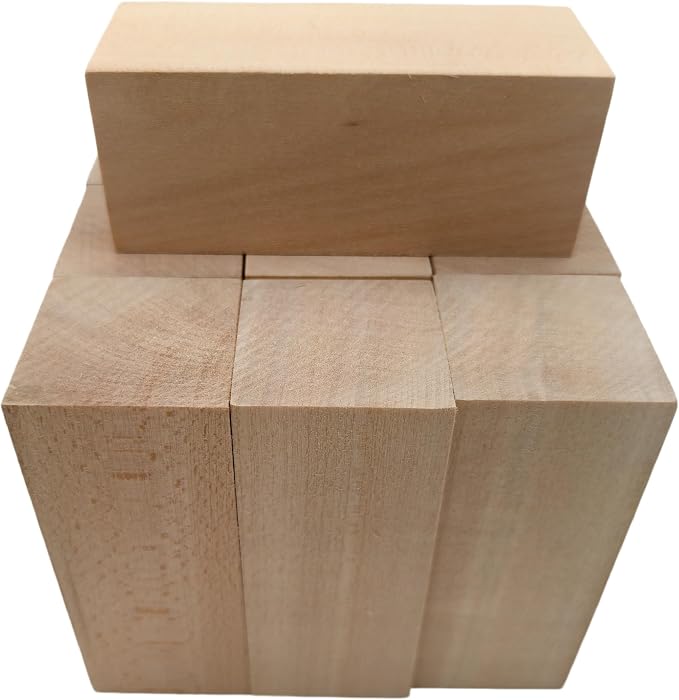 10PCS Basswood Carving Blocks, Whittling Wood Carving Kit, Unfinished Wooden