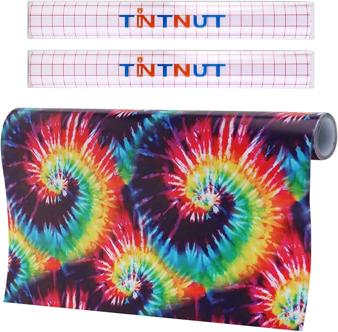 Tintnut Tie Dye Permanent Vinyl Roll 12in x 5ft Gradient Adhesive Vinyl |