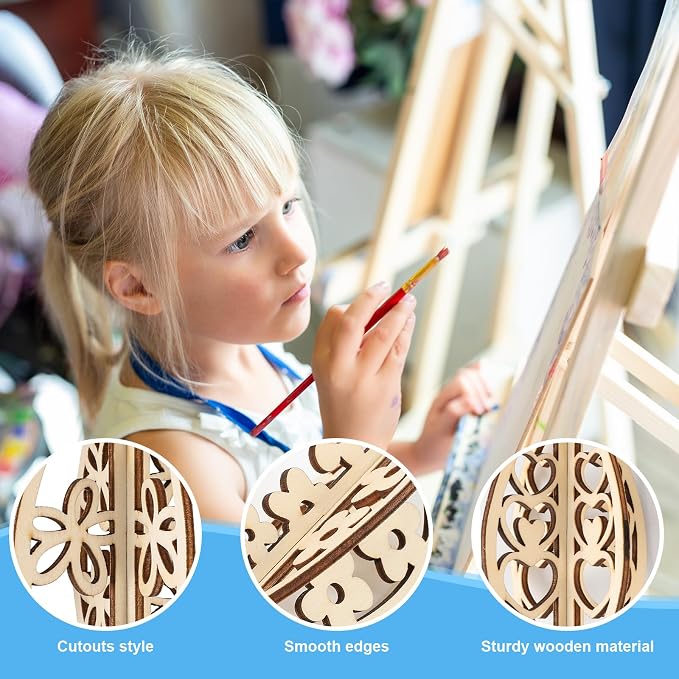 COCHIE DIY 3D Easter Eggs Wood Crafts to Paint, Paintable Unfinished Wooden