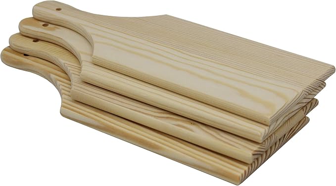 Package of 4 Unfinished Wooden Mini Cutting Boards