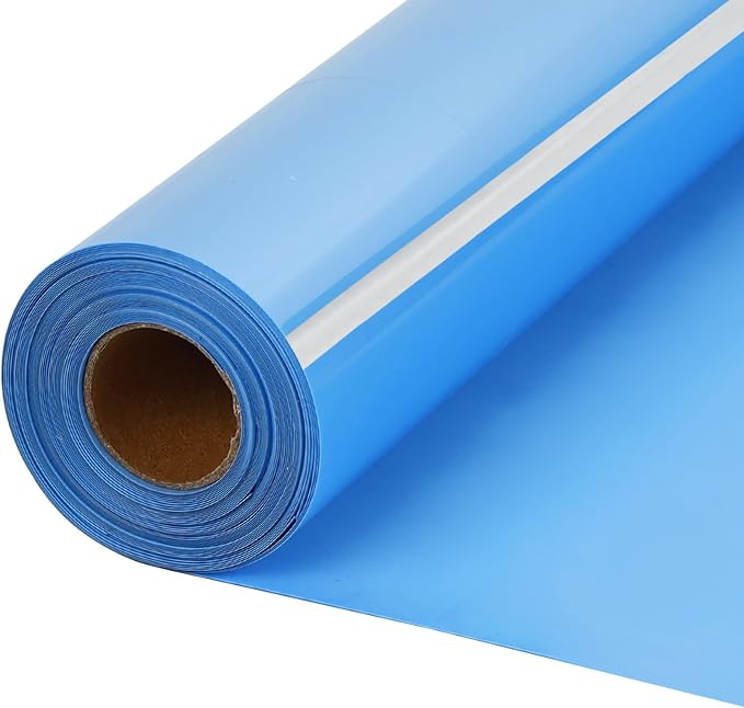 RENLITONG Sky Blue Iron on Vinyl 12Inch by 13ft Roll Heat Transfer Vinyl