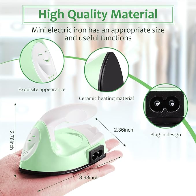 Honoson Mini Craft Iron Mini Heat Press Small Iron 3.93 x 2.36 x 2.76 in