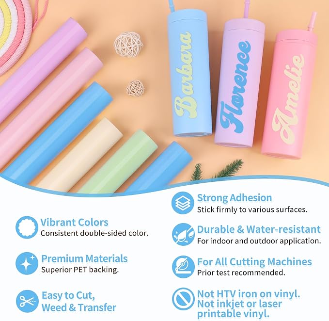 TECKWRAP Permanent Vinyl Boho, 5 Rolls