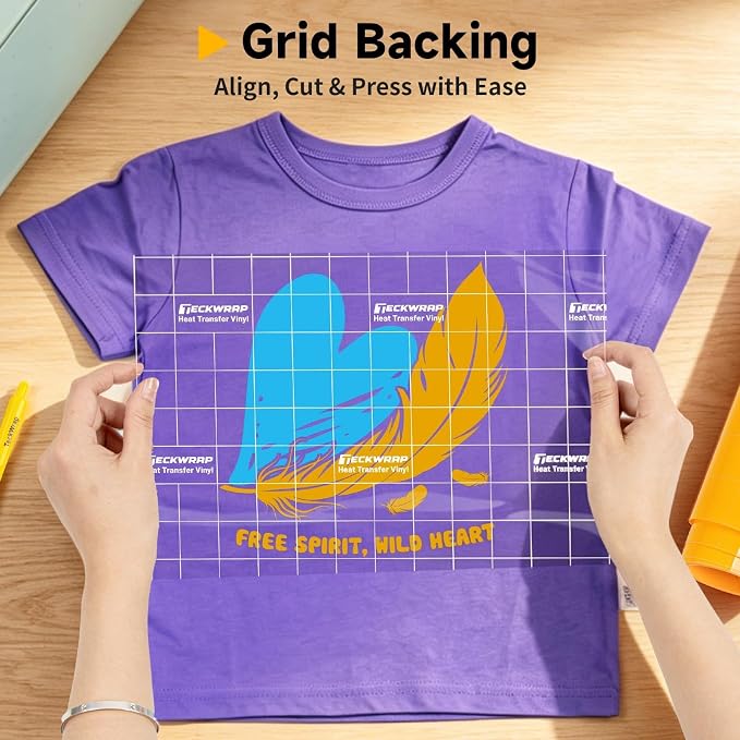 TECKWRAP Heat Transfer Vinyl for T-Shirts, 50+ Washes, REACH Certified & Dryer