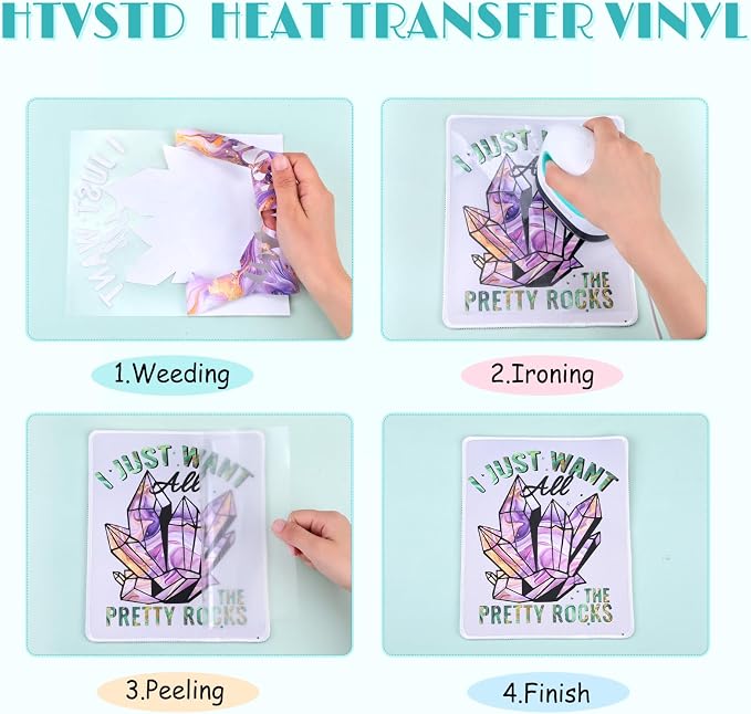 HTVSTD Marble HTV Heat Transfer Vinyl 10Sheets 12×10in Iron on Vinyl | Colored