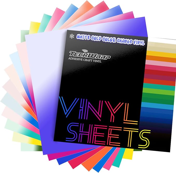 TECKWRAP Color Changing Vinyl Permanent Adhesive Vinyl 10 Colors/Pack Cold
