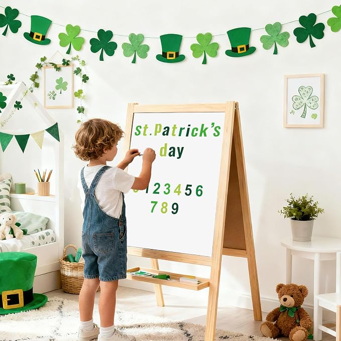 FYSUIMU 134 Pcs St. Patrick's Day Bulletin Board Letters Alphabet Number Symbol