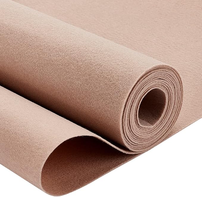 BENECREAT 9.8ft x 15.75" Khaki Felt Fabric, Jewelry Box Felt Lining, DIY Photo