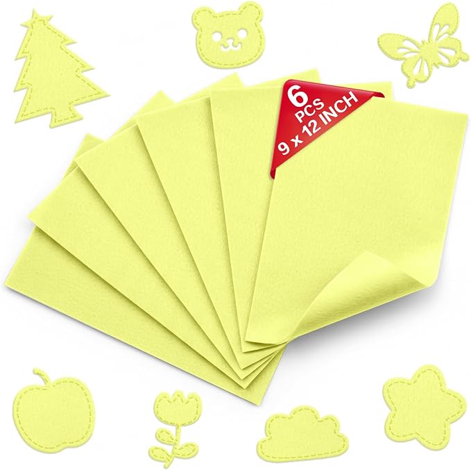 Pale Lime Yellow Soft Felt Sheets