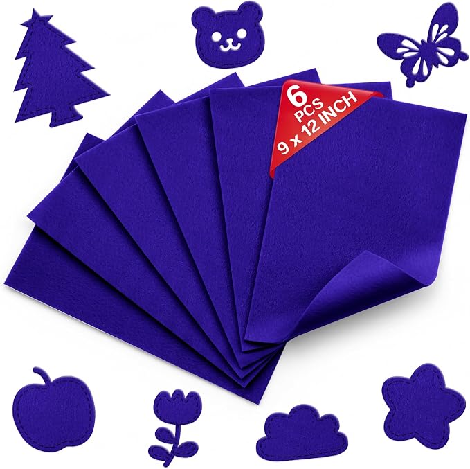 Royal Blue Soft Felt Sheets for Crafts, 1.6mm Thick, Kids' Crafts, DIY Projects