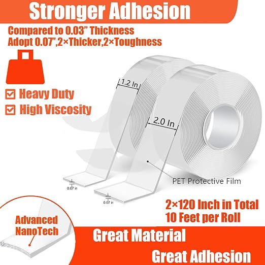 Double Sided Heavy Duty Extra Strong Adhesive Removable Tape