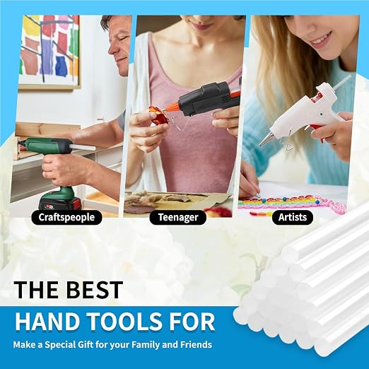 Phinus 48 Pack Mini Hot Glue Sticks, EVA Clear Glue Gun Sticks, Hot Glue Gun