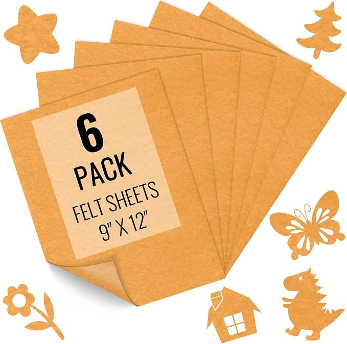 IONTACH 9" X 12" Soft Felt Sheets 1.6mm Thick | Felt Fabric