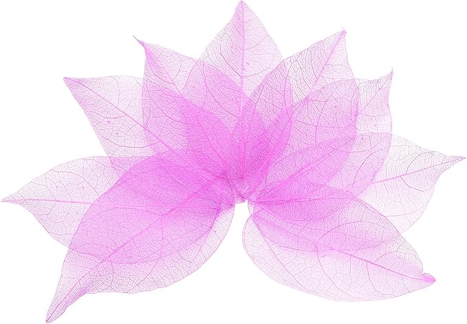 uxcell 100 Pcs Rose Red Skeleton Leaves