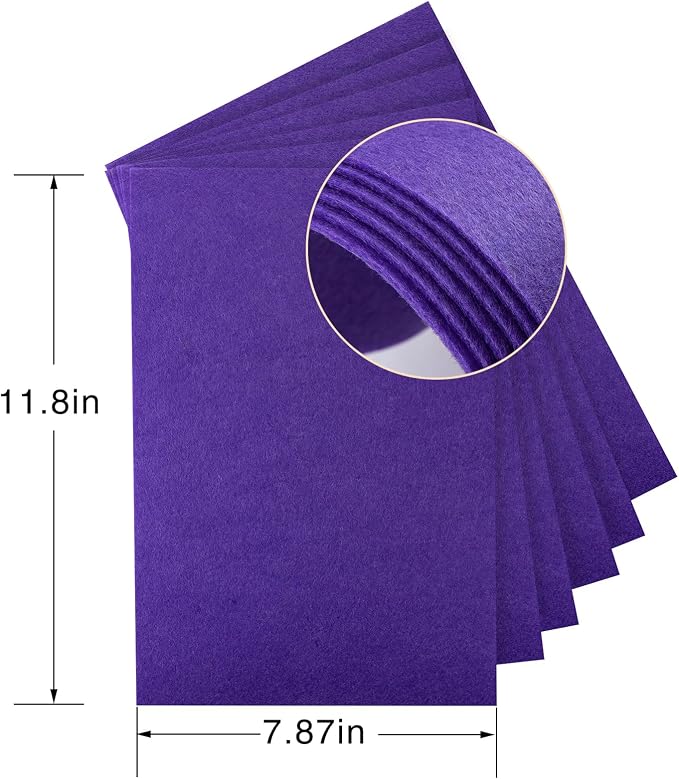 HaoFeiJH Purple Felt Fabric Sheets