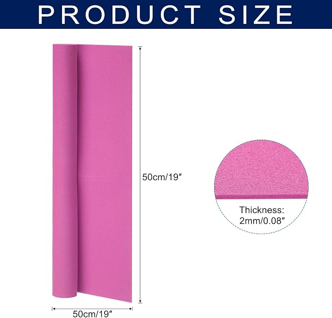 MECCANIXITY Foam Sheets Crafts 19x19 Inch 2mm EVA Craft Foam Paper Foam Sheets