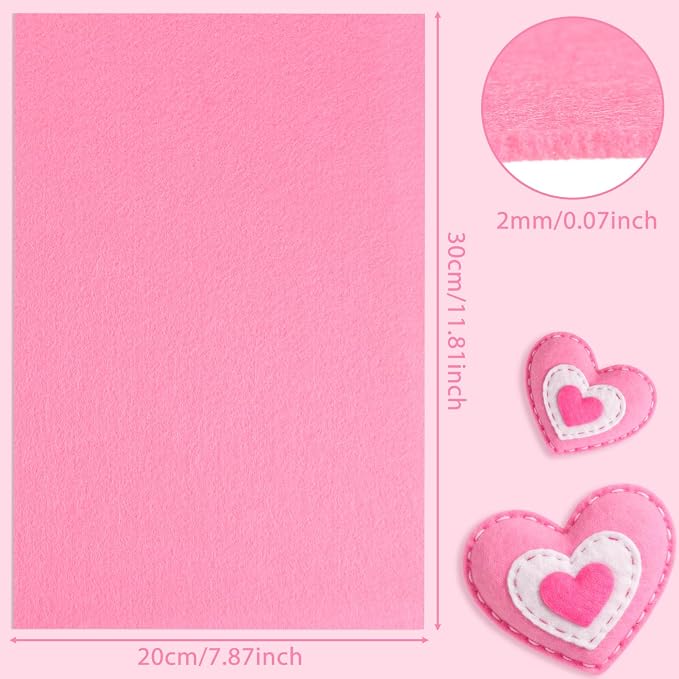 NEBURORA 12 Pcs 2mm Thick Stiff Felt Sheets