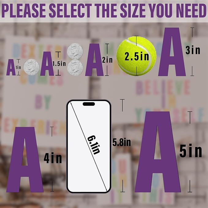 Letter Stickers, Mailbox Numbers, 1.5 Inch Waterproof Vinyl Alphabet | 1 1/2
