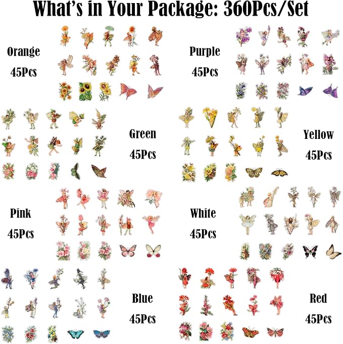 Vintage Fairy Stickers for for Journaling
