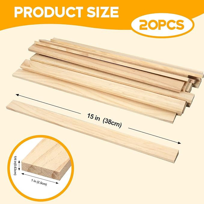 Wood Strips Slats Square Wooden Dowels