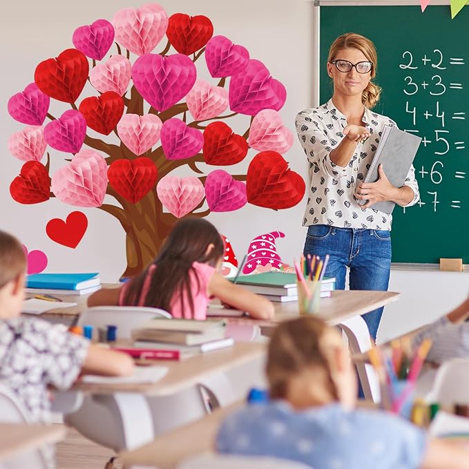 JarThenaAMCS 50Pcs Valentine's Day Bulletin Board Set Classroom Decoration 3