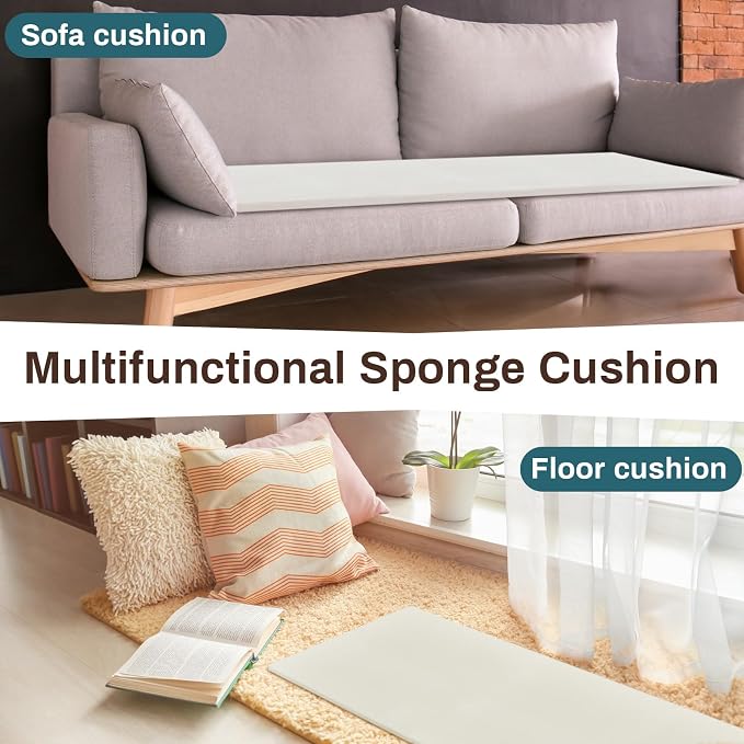 Frienda 1 Pack 144" x 16" x 0.4" Upholstery High Density Craft Sheets Cushion