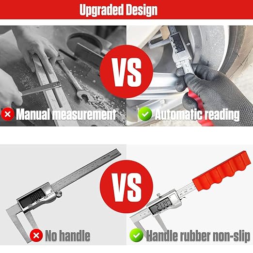 Disc Brake Rotor Micrometer, 6 Inch Brake Rotor Caliper Measuring Tool of Inch